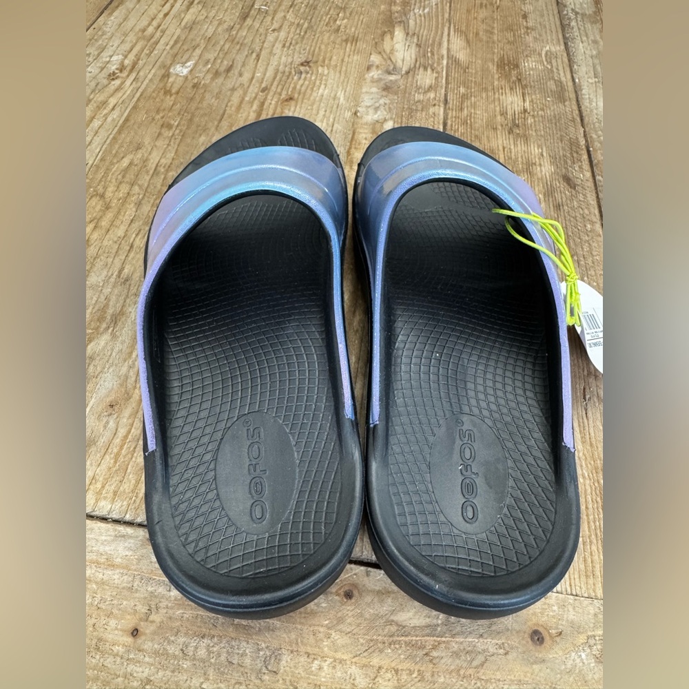 NEW Women's OOFOS OOahh Luxe Evening Sky Size 7 Synthetic $75 - Picture 4 of 6